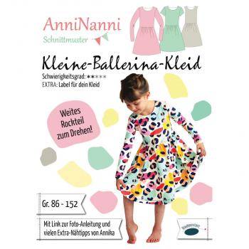 Schnittmuster Kleine-Ballerina-Kleid AnniNanni by Blauberstern
